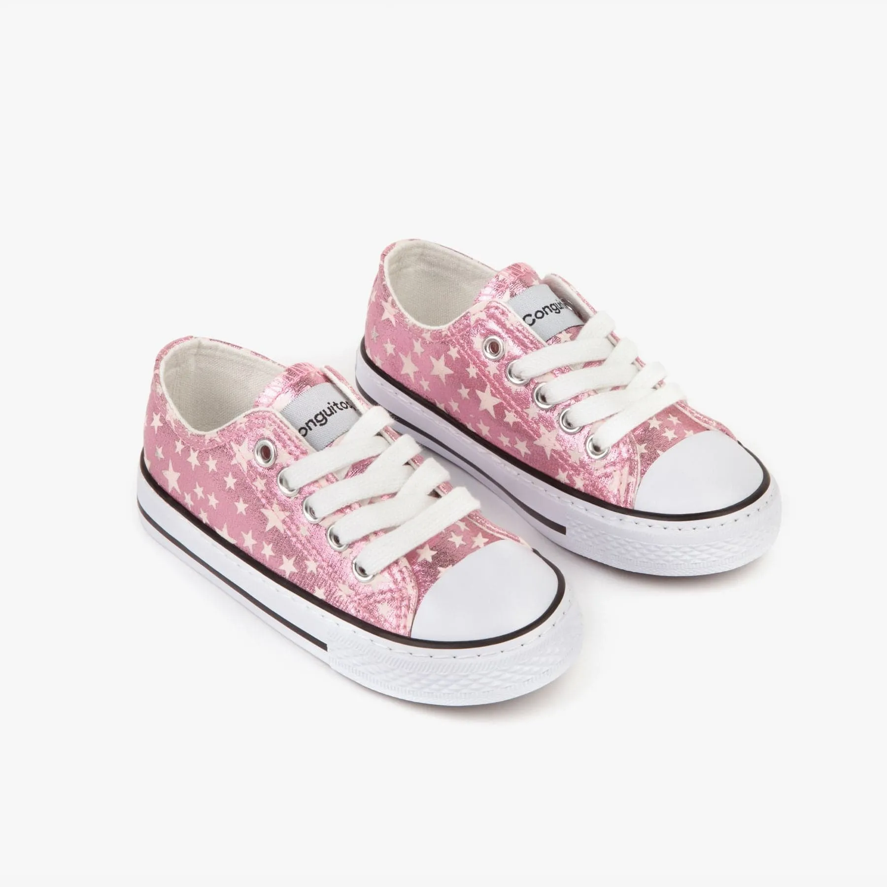 Girl's Pink Stars Sneakers