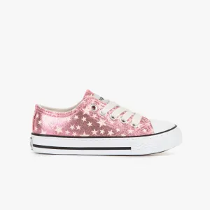 Girl's Pink Stars Sneakers