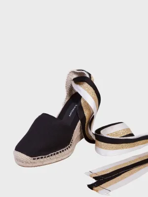 Gold Valença wedge espadrilles