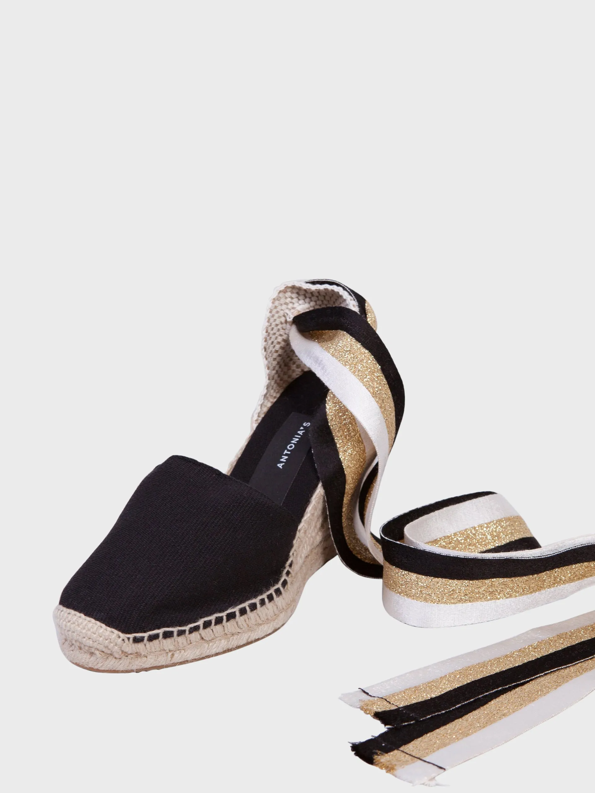 Gold Valença wedge espadrilles