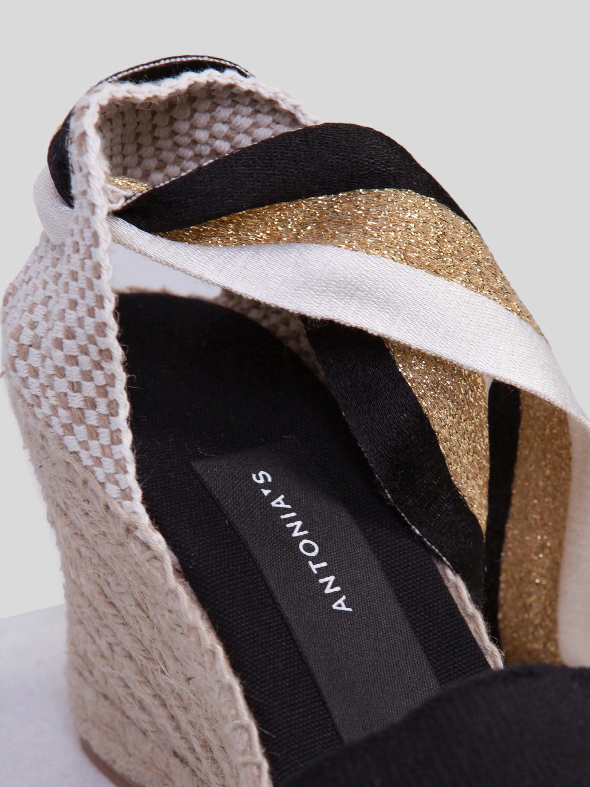 Gold Valença wedge espadrilles