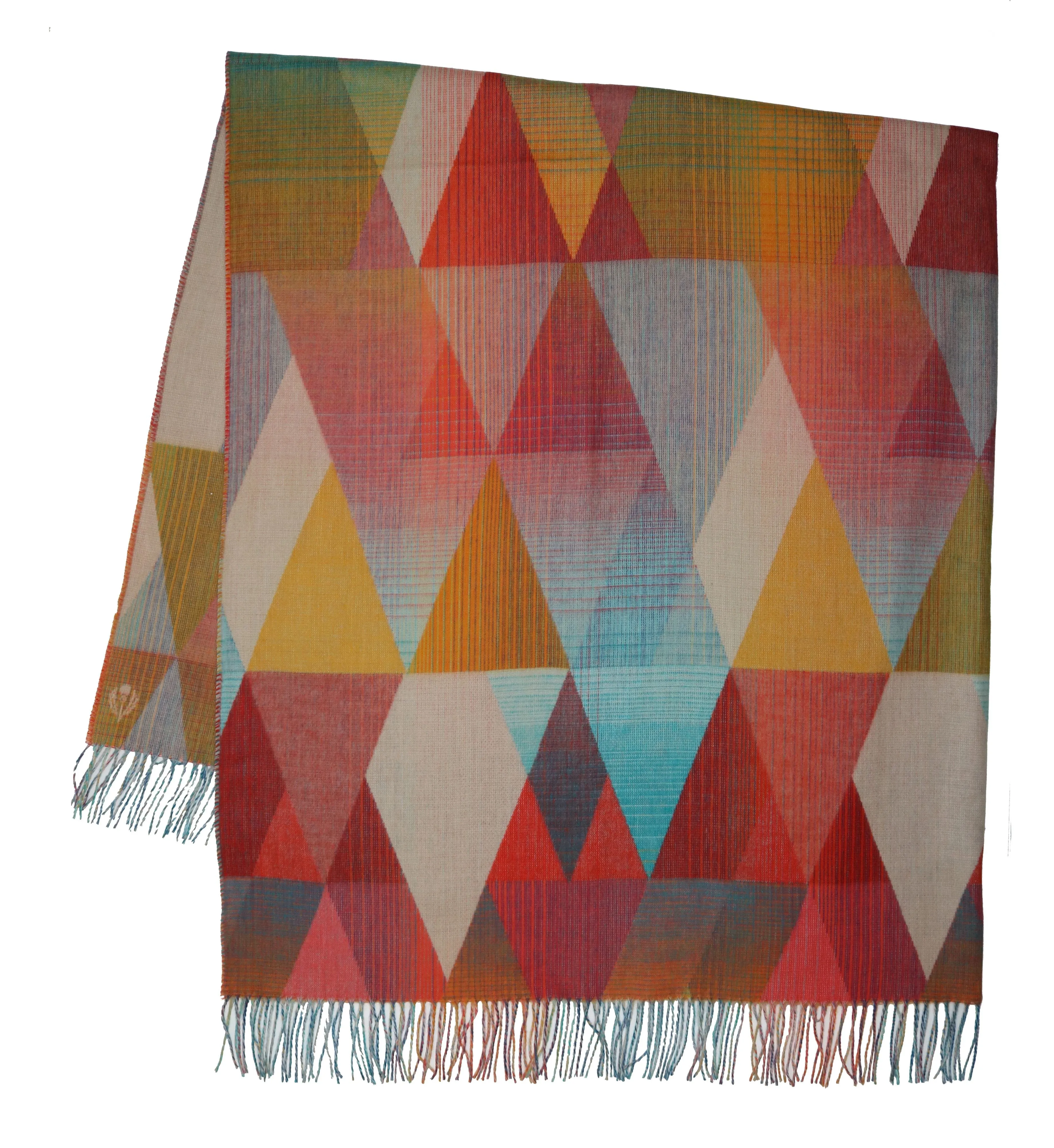 Gradient Triangles Woven Cashmink Throw