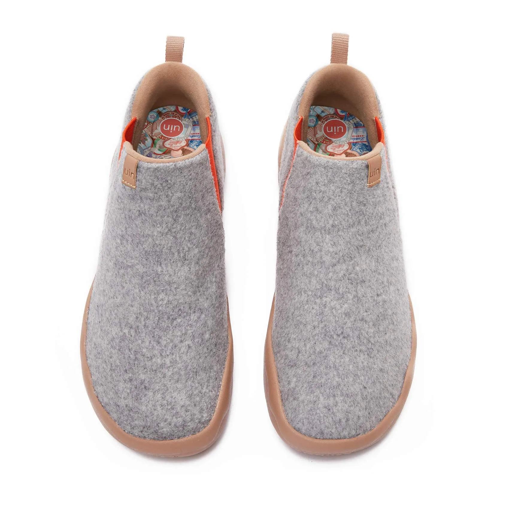 Granada Light Grey Wool Boots Men