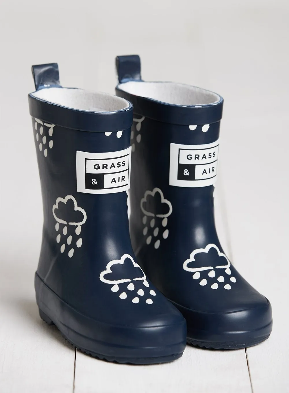 Grass & Air Colour Reveal Wellies in Navy