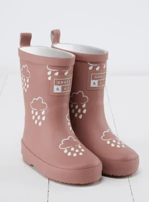 Grass & Air Colour Reveal Wellies in Rose