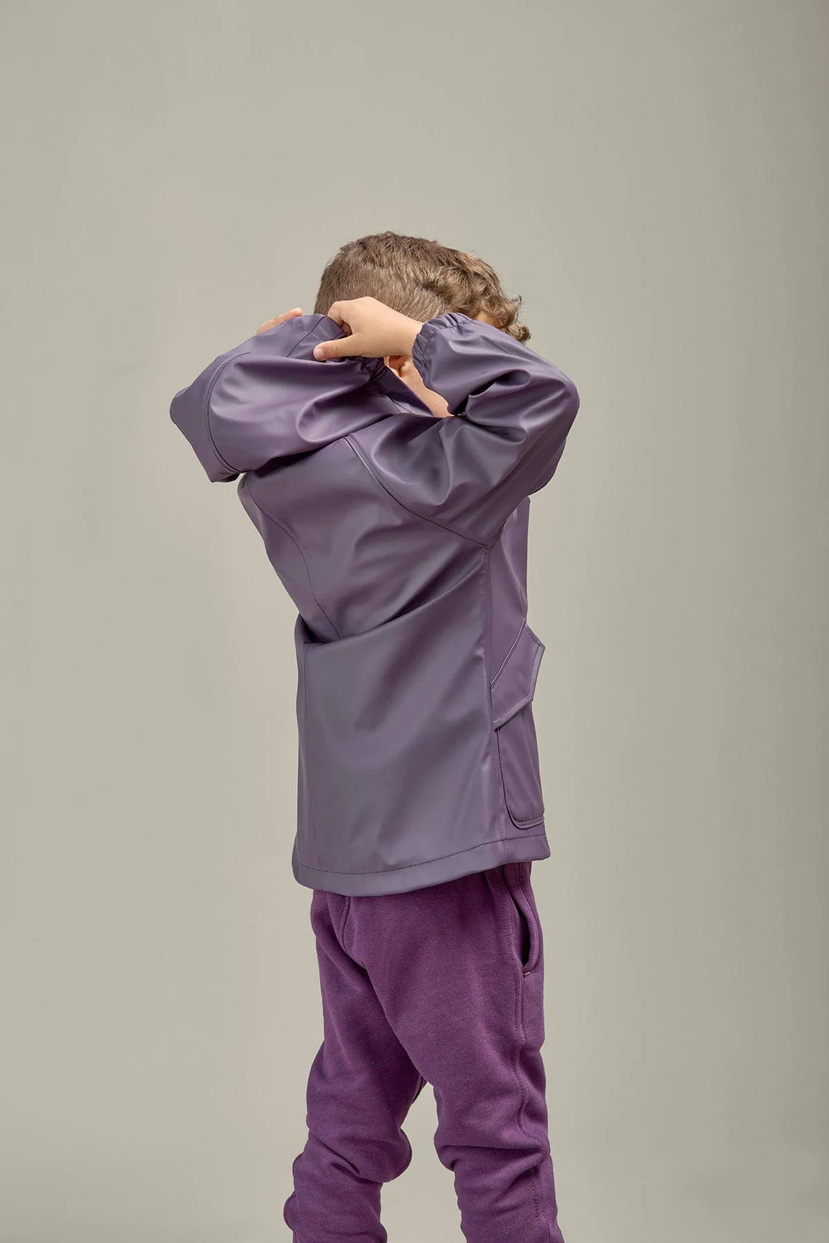 Grass & Air Kids Waterproof Rain Jacket (Amethyst Purple)