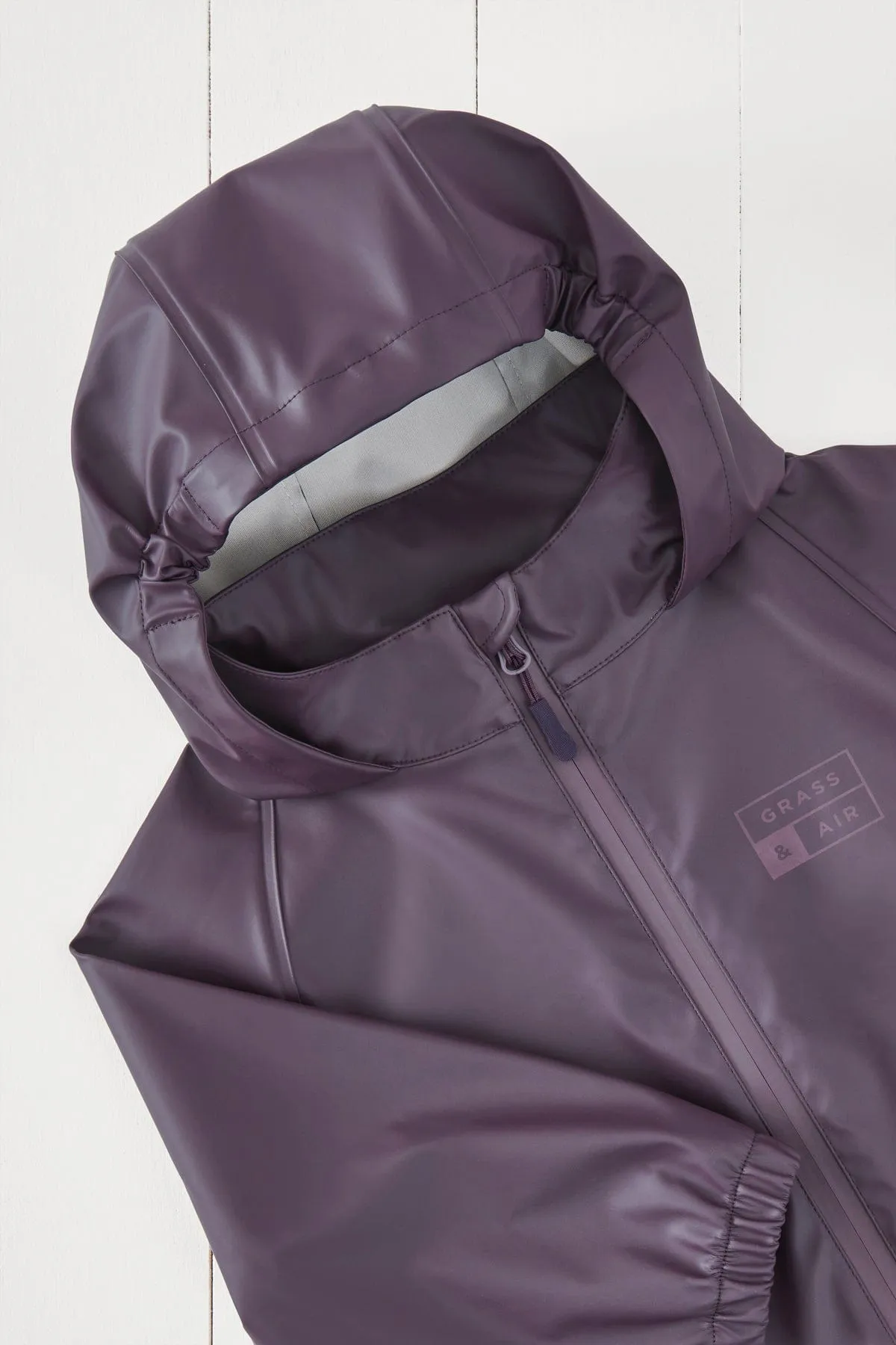Grass & Air Kids Waterproof Rain Jacket (Amethyst Purple)