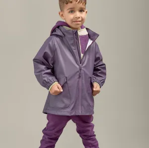 Grass & Air Kids Waterproof Rain Jacket (Amethyst Purple)
