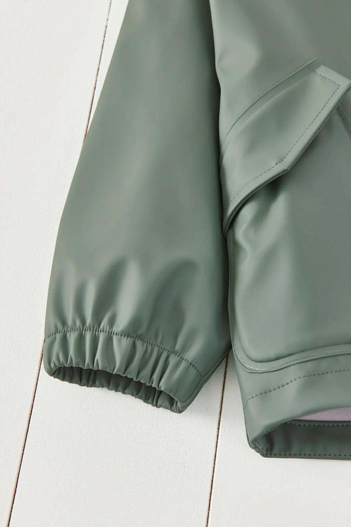 Grass & Air Kids Waterproof Rain Jacket (Khaki)