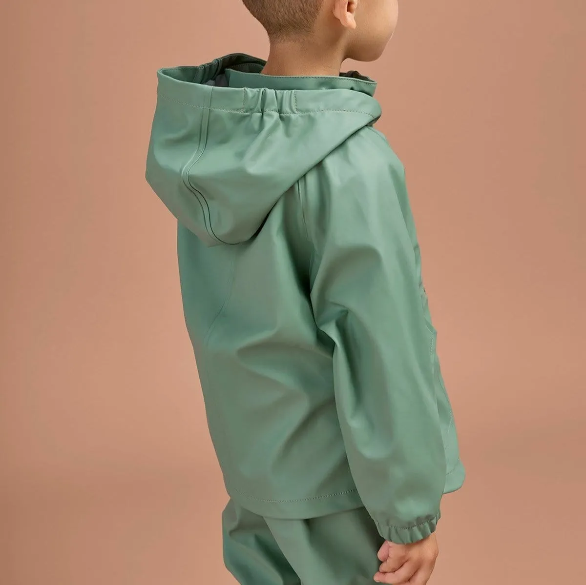 Grass & Air Kids Waterproof Rain Jacket (Khaki)