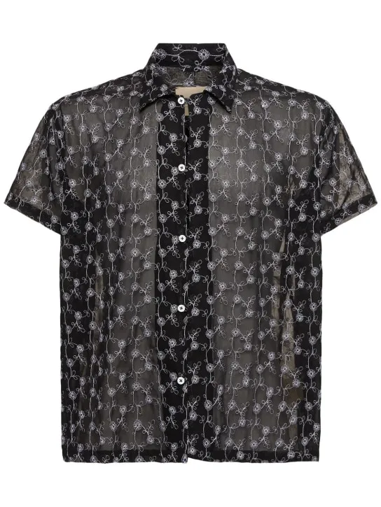 Harago   Cotton lace s/s shirt 
