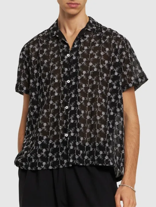 Harago   Cotton lace s/s shirt 