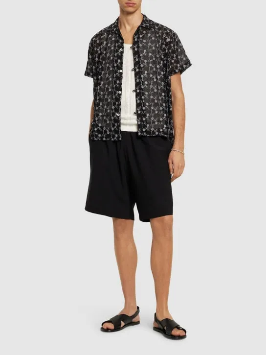 Harago   Cotton lace s/s shirt 