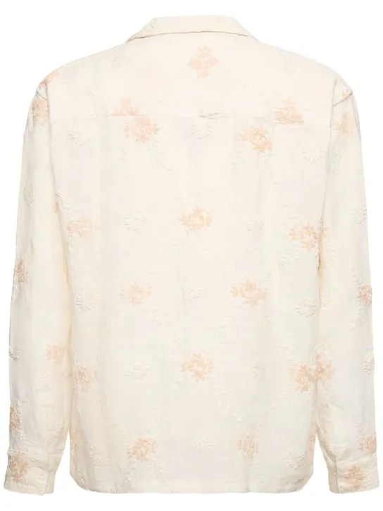 Harago   Embroidered linen shirt 