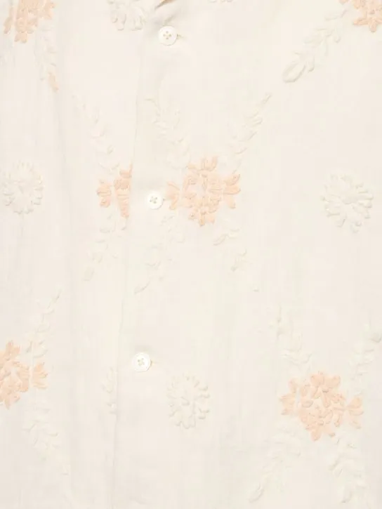 Harago   Embroidered linen shirt 