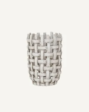 Hatched Organic Woven Vase