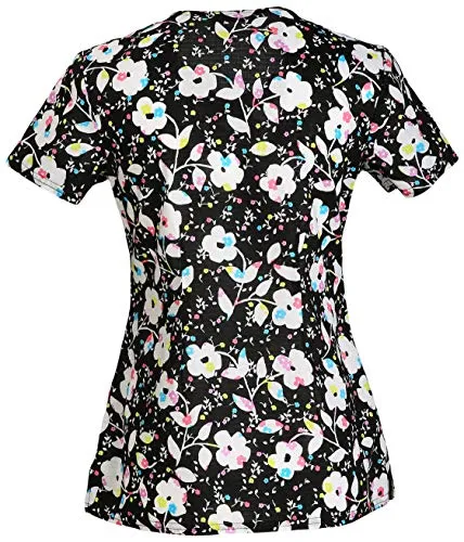 HeartSoul HS611X8 Mock Wrap Scrub Top