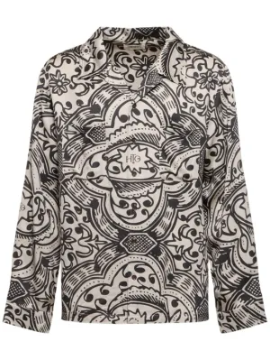 Honor the Gift   Printed woven long sleeve shirt 