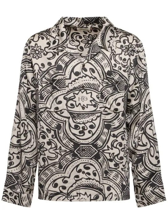 Honor the Gift   Printed woven long sleeve shirt 