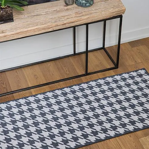 Houndstooth Grey Rug