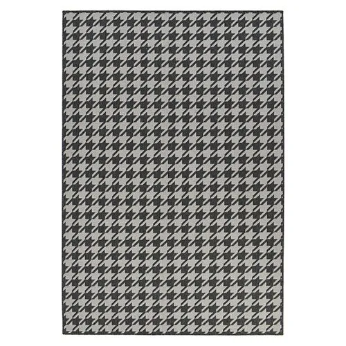Houndstooth Grey Rug