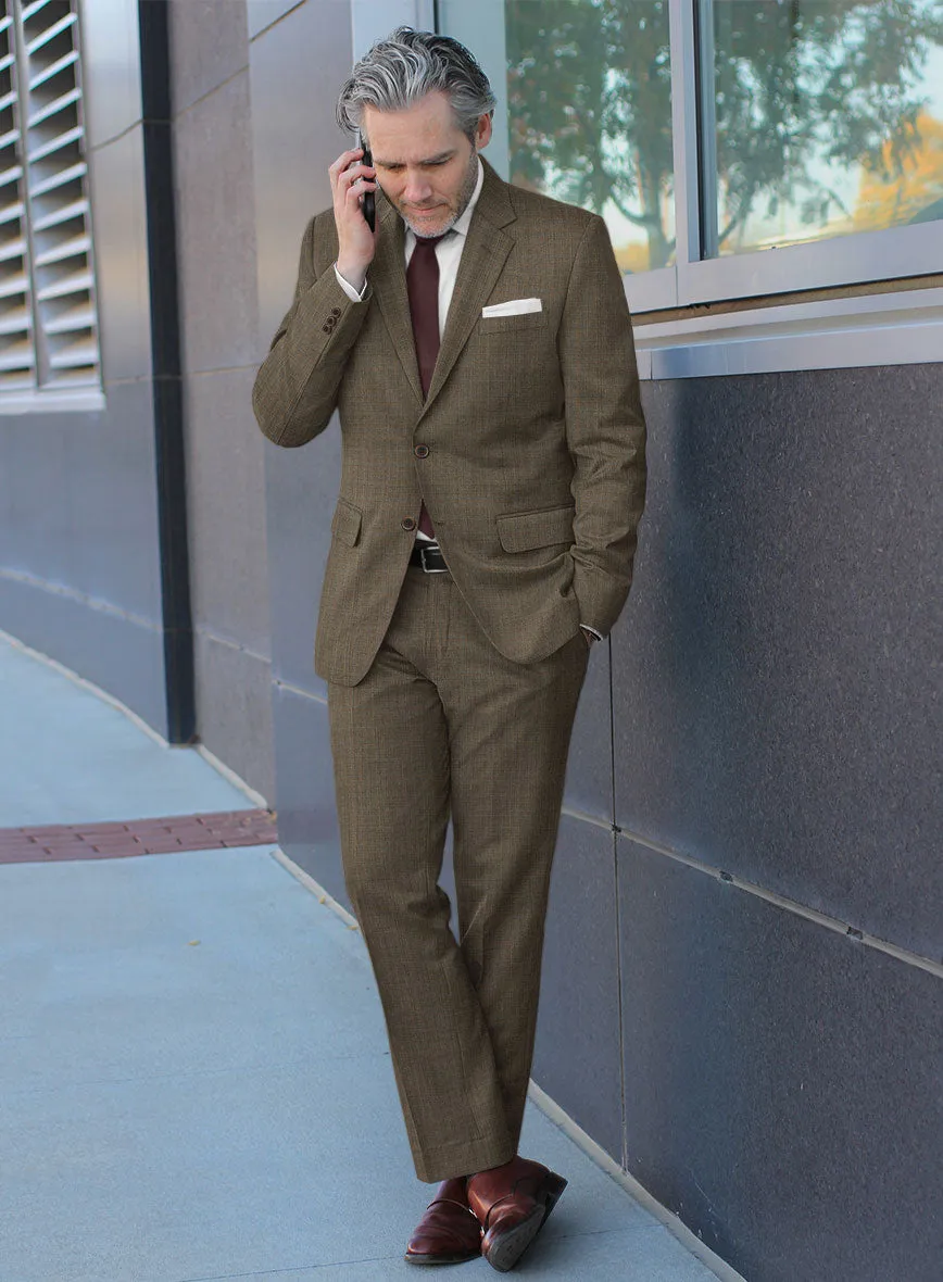 Huddersfield Brown Glen Pure Wool Suit