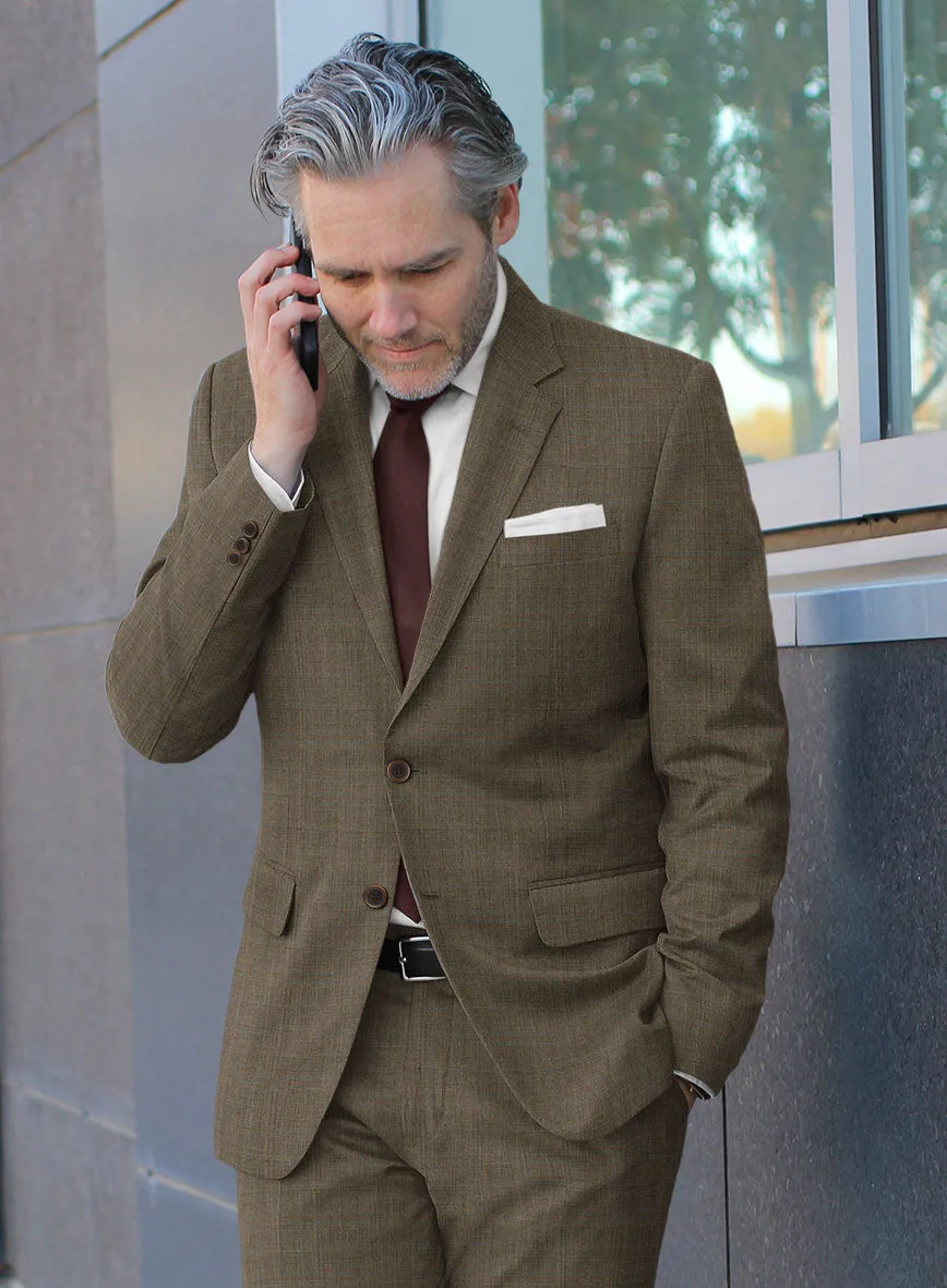 Huddersfield Brown Glen Pure Wool Suit