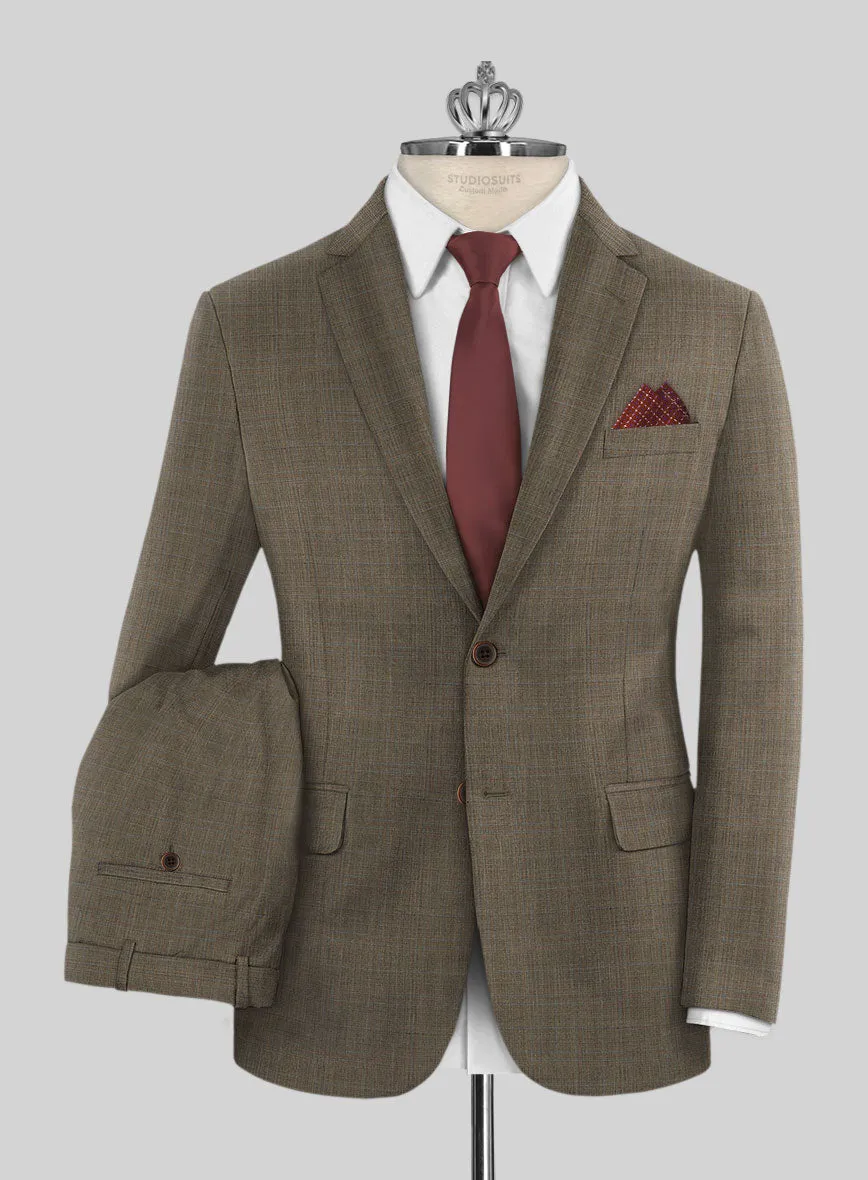 Huddersfield Brown Glen Pure Wool Suit
