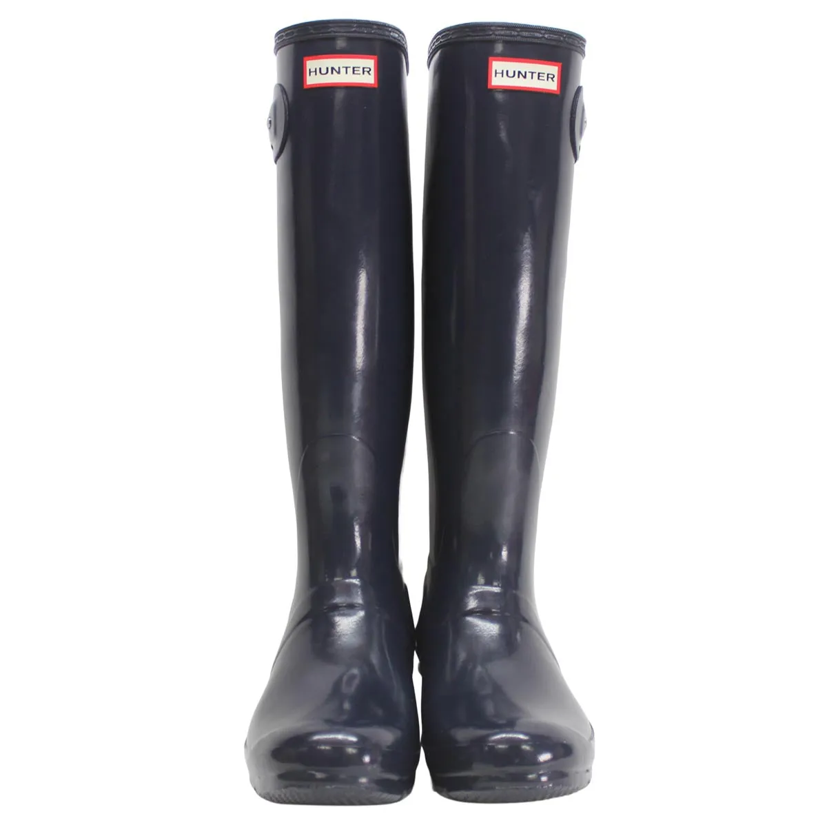 Hunter Original Tall Gloss Navy Womens Wellies Rainboots - UK 7