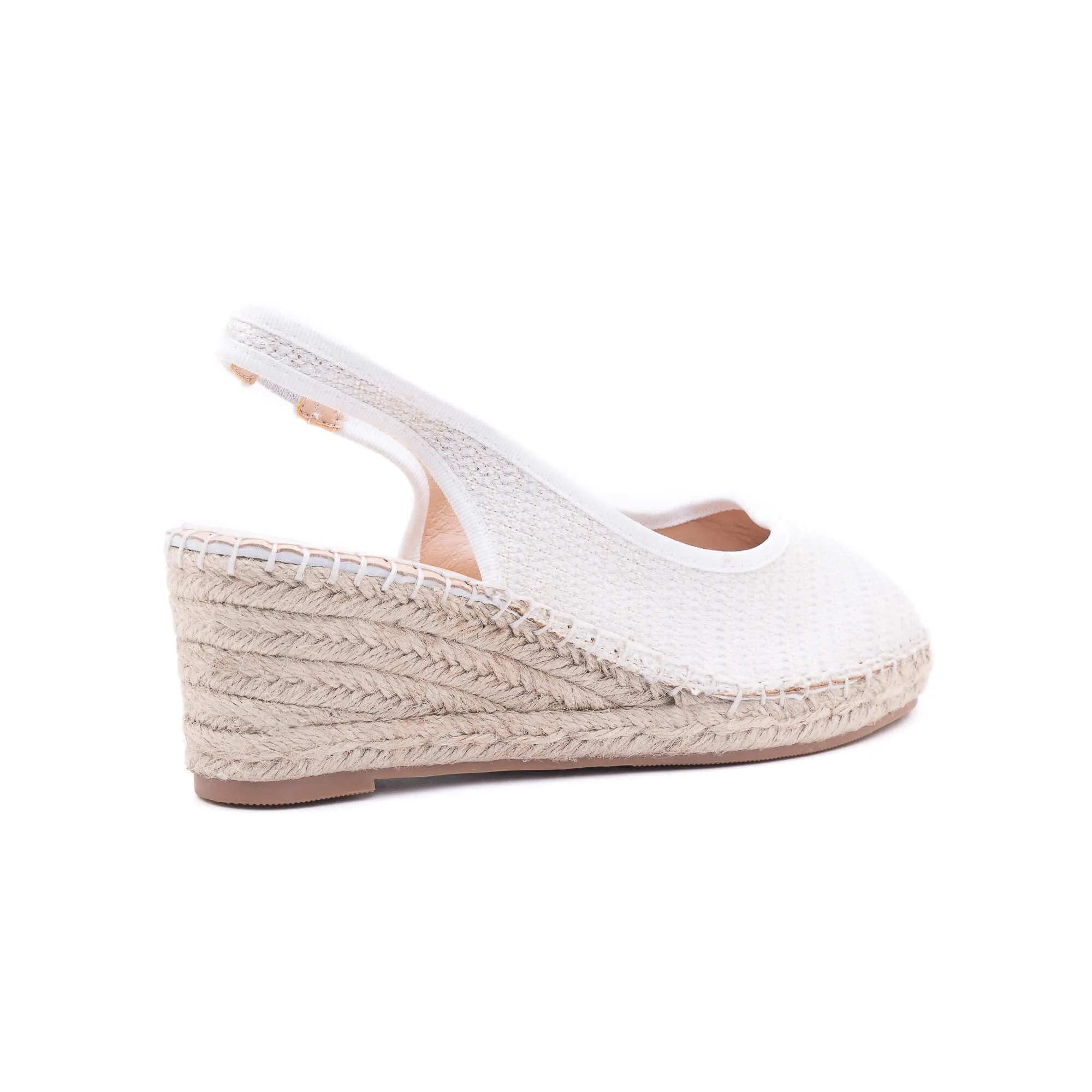 Imelda White Silver Espadrilles