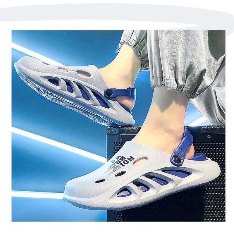 INSTOCK-Men's Croc Shoes Driving Two-Wear Anti-Slip Slippers