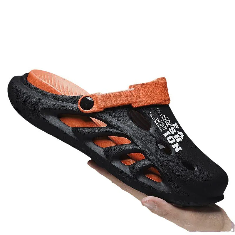 INSTOCK-Men's Croc Shoes Driving Two-Wear Anti-Slip Slippers