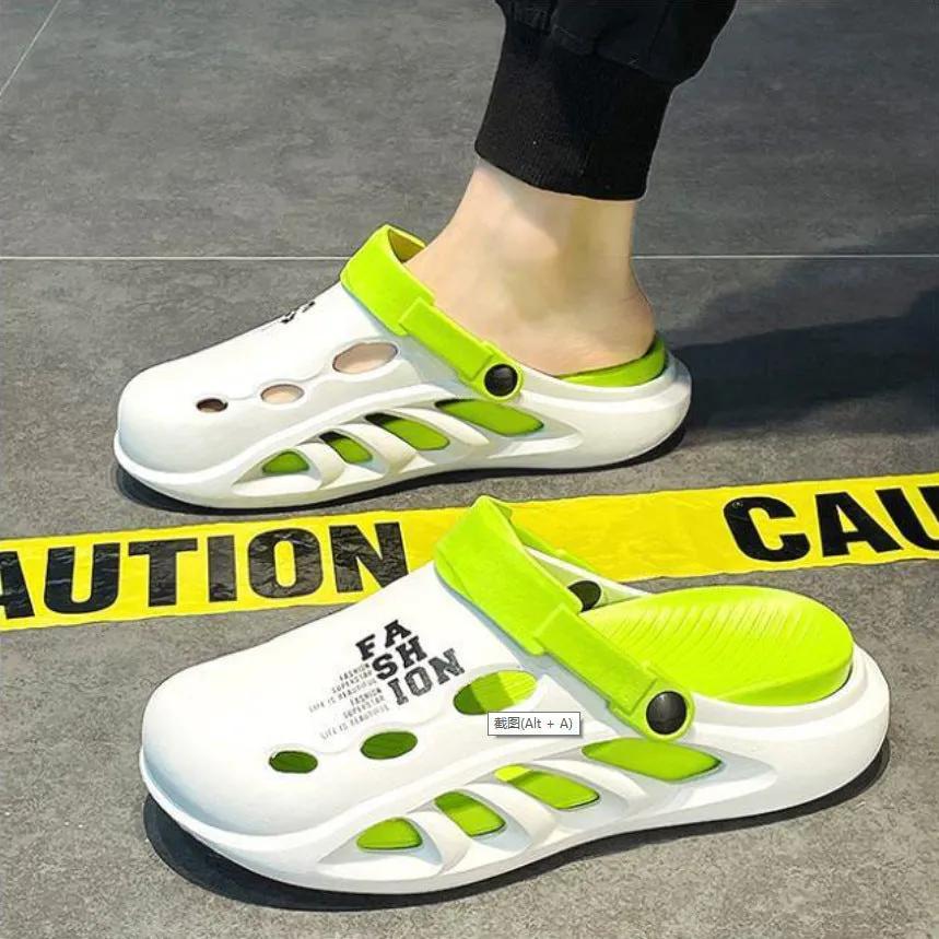 INSTOCK-Men's Croc Shoes Driving Two-Wear Anti-Slip Slippers