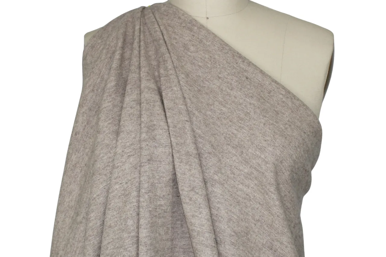 Italian Wool Sweater Knit - Heathered Oatmeal
