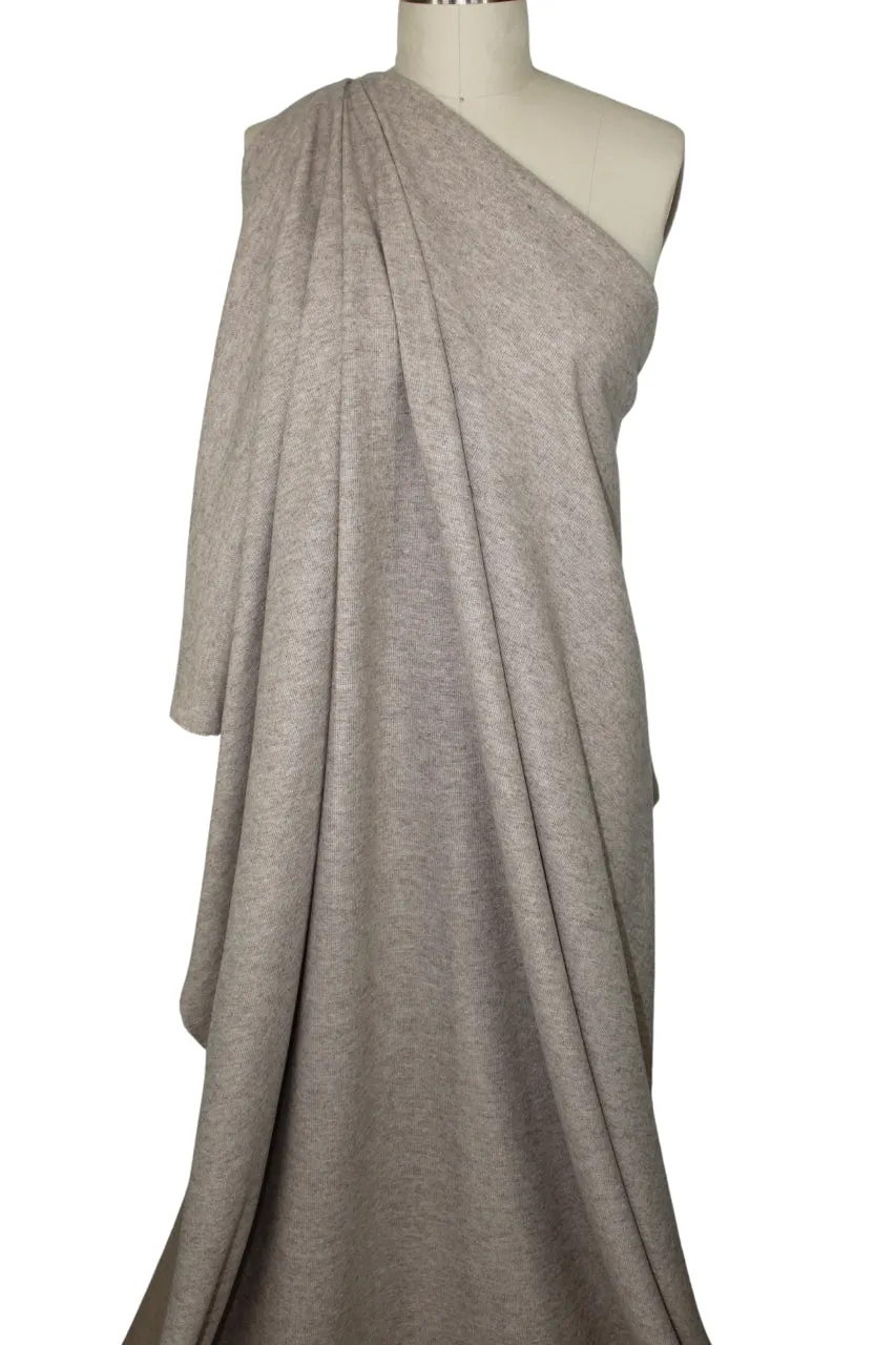 Italian Wool Sweater Knit - Heathered Oatmeal