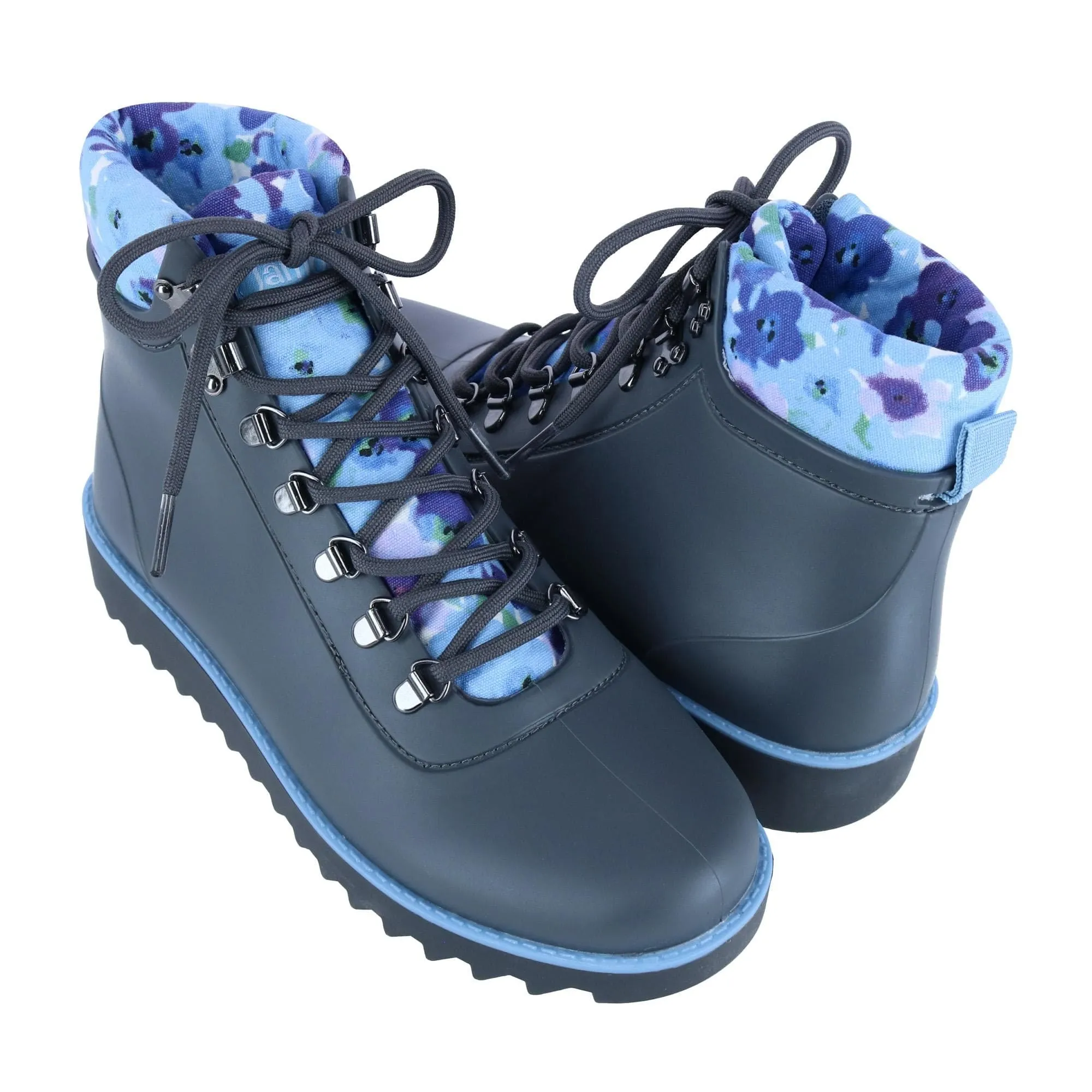 JBU by Jambu Women's Rainey-Hiker Rain Boot with Floral Detail