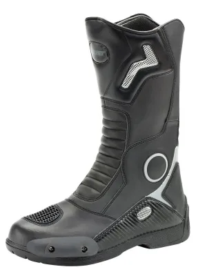 Joe Rocket 'Ballistic Touring' Mens Black Leather Motorcycle Boot