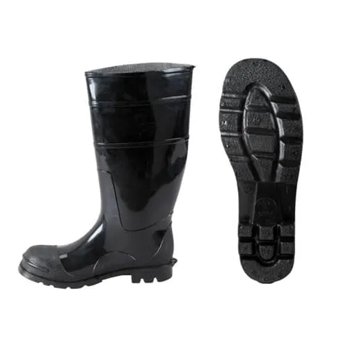 Johnson Wilshire STEEL-11 Black PVC Boots, Size 11 (18821)