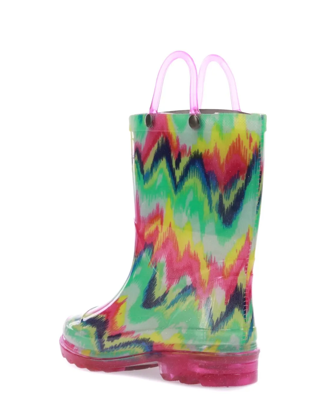 Kids Tie Dye Party Lighted Rain Boot - Multi