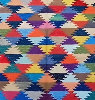 Kilim Wool Handwoven Cotton Dhurrie Durry Rug Jute Floor Covering Pattern 9