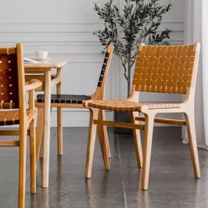 Kirra Woven Leather Dining Chair