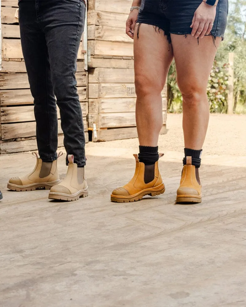 Ladies Hobart Scuff Safety Boot - Wheat