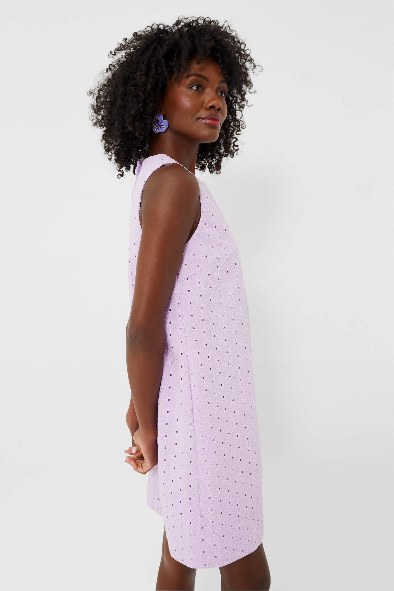 Lavender Eyelet Sleeveless Folly Dress