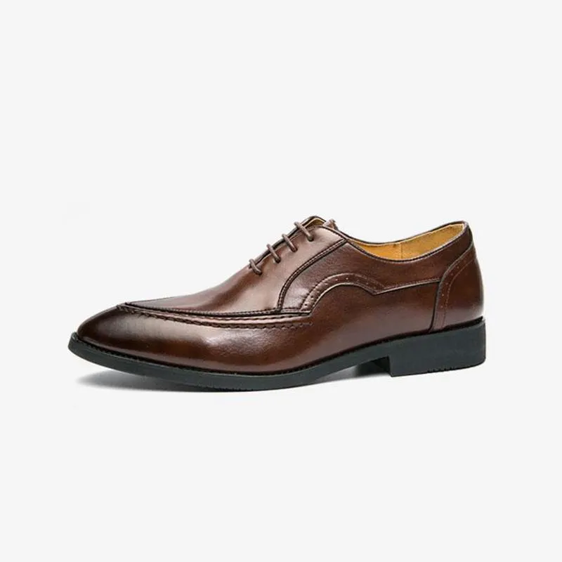 Leather Vintage Lace-Up Shoes