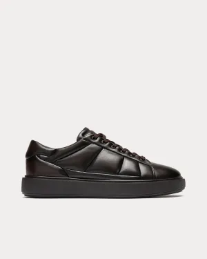 Leisure 001 Leather Coffee Bean Low Top Sneakers