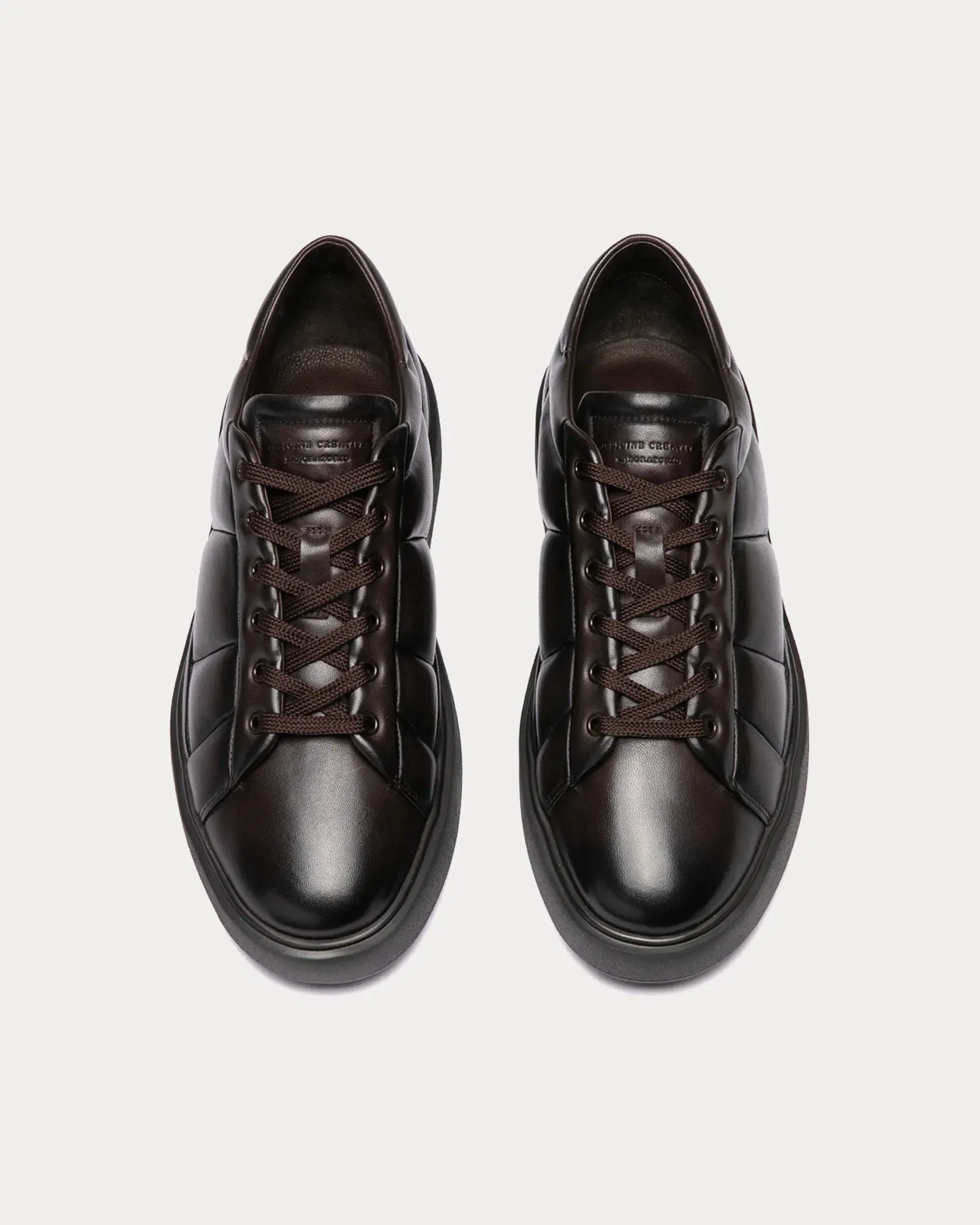 Leisure 001 Leather Coffee Bean Low Top Sneakers