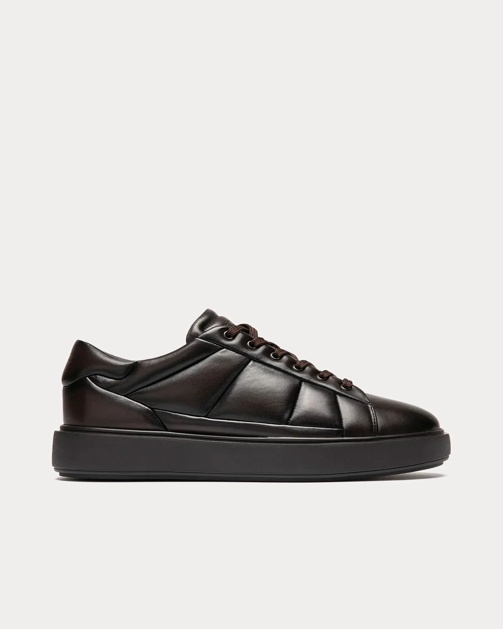 Leisure 001 Leather Coffee Bean Low Top Sneakers