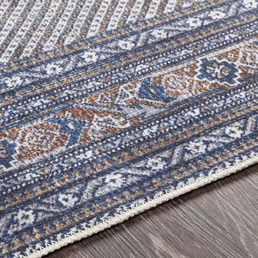 Limmen Traditional Blue Area Rug Carpet for Living Room Bedroom or Kitchen