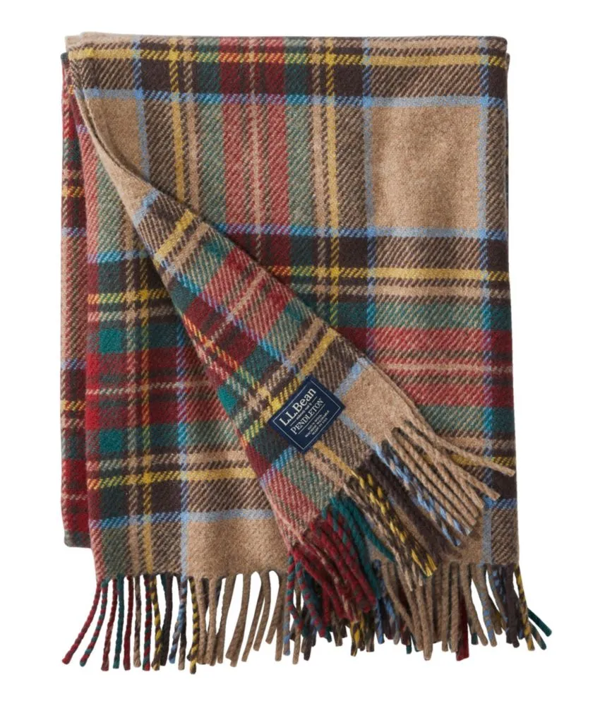 L.L.Bean Washable Wool Throw, Plaid 54&quot; x 60&quot;