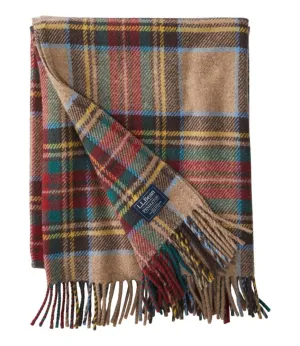 L.L.Bean Washable Wool Throw, Plaid 54&quot; x 60&quot;